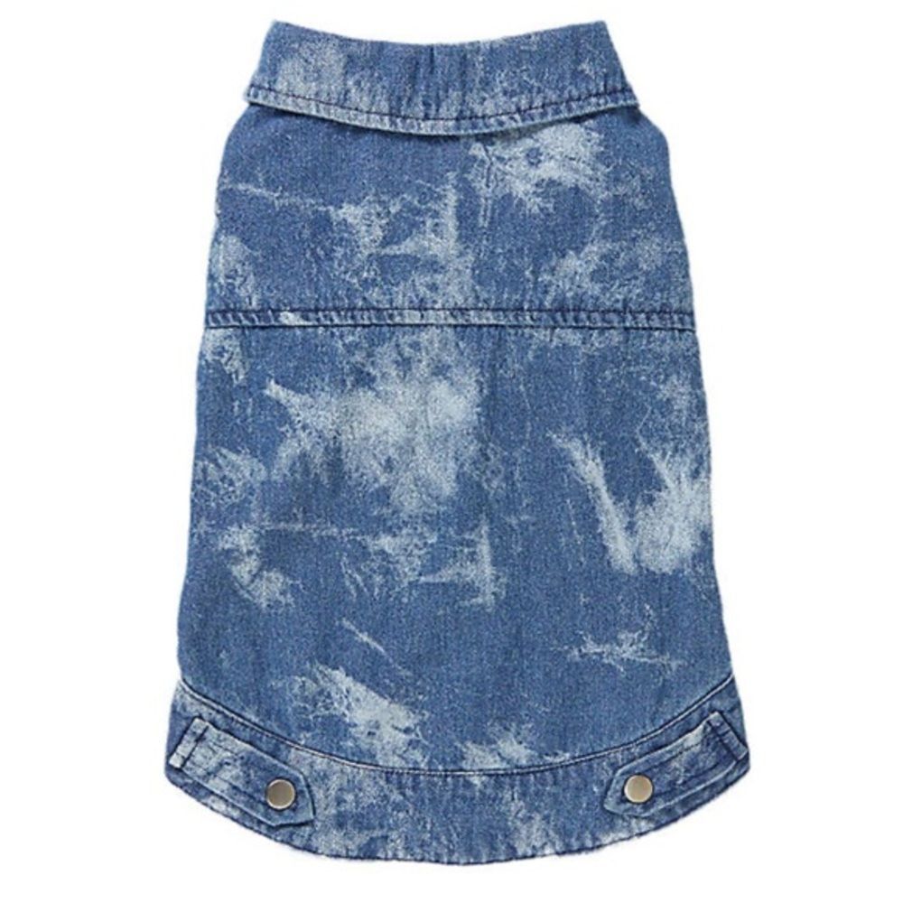 Top Paw Brand Dog Denim Jacket Short Sleeve - Picture 2 of 9